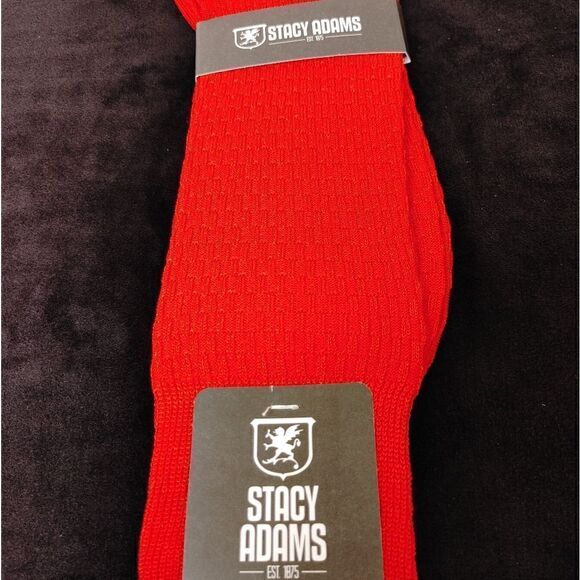MEN'S STACY ADAMS SILKY DRESS SOCKS. BASIC COLORS. - Picture 1 of 2